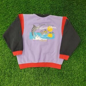 Adidas Swordfish Sweatshirt Womens M 22x22 Boxy Florida-Shore